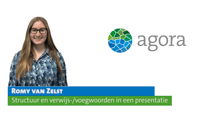 Structuur en verwijs-/voegwoorden in een presentatie